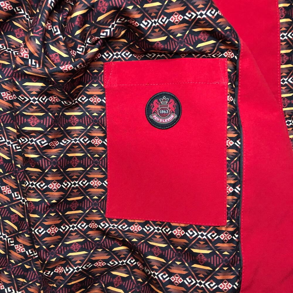 Pendleton Jacket Red Softshell With Aztec Southwe… - image 7